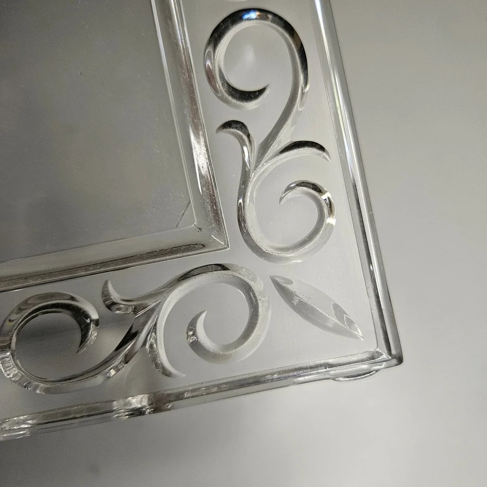 Marquis by Waterford Crystal Picture Frame Etched‎ Scroll Made in Germany 5x7